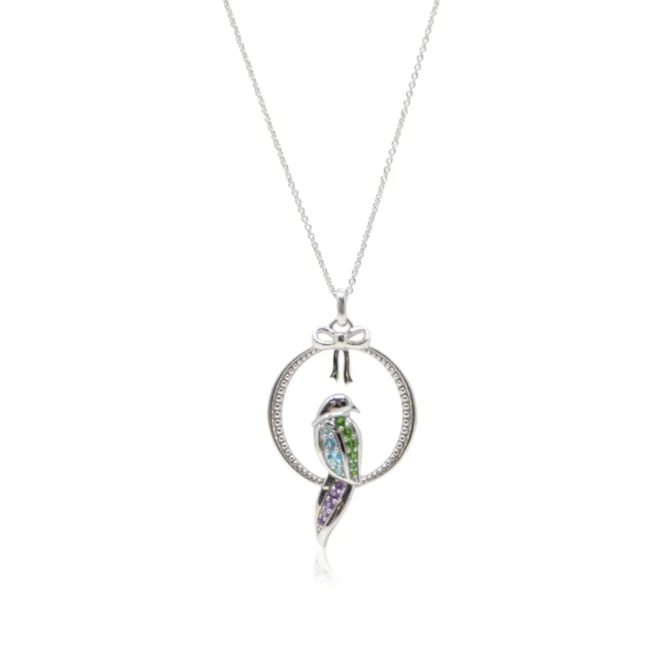 Bird on a Swing Sterling Silver Pendant