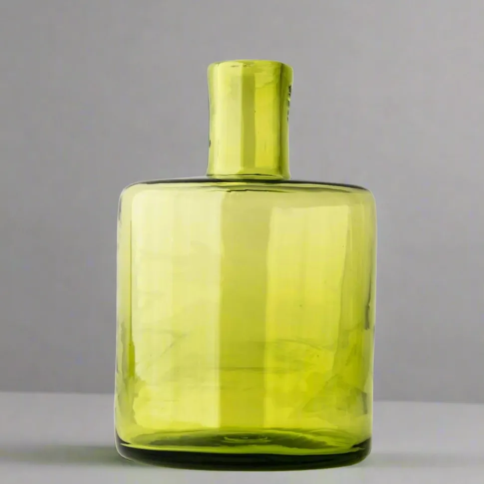 Blenko Barrel Olive Bud Vase