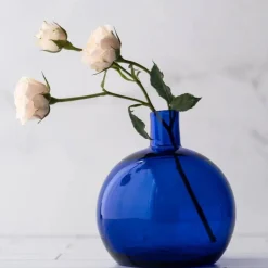 Blenko Cobalt Bud Ball Vase