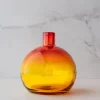 Blenko Tangerine Ball Bud Vase