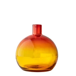 Blenko Tangerine Ball Bud Vase