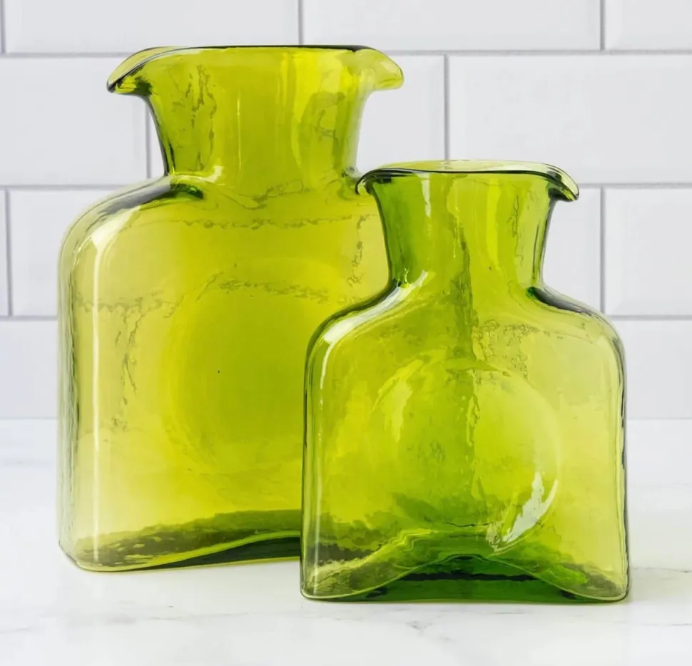 Blenko Water Bottle - Olive Water Bottle - Large or Mini