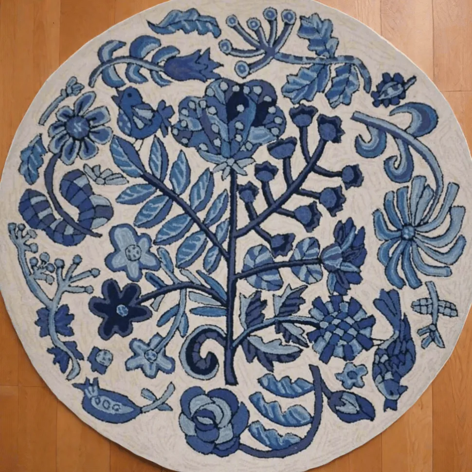 Bloomer Morning - Round Area Rug