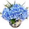 Blue and White 9" Porcelain Flower Vase
