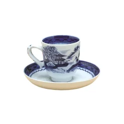 Blue Canton Cups & Saucers