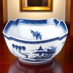 Blue Canton Oval Bowl