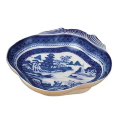 Blue Canton 8 ¼" Shell Dish by Mottahedeh