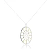 Bull's Eye Oval Pendant in Sterling Silver & Gold Plate
