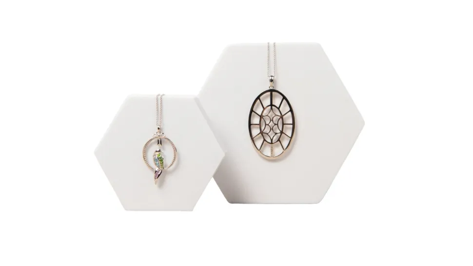 Bull's Eye Oval Pendant in Sterling Silver & Gold Plate
