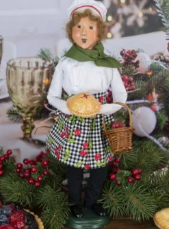 Byers Choice Baker Cherry Pie Caroler