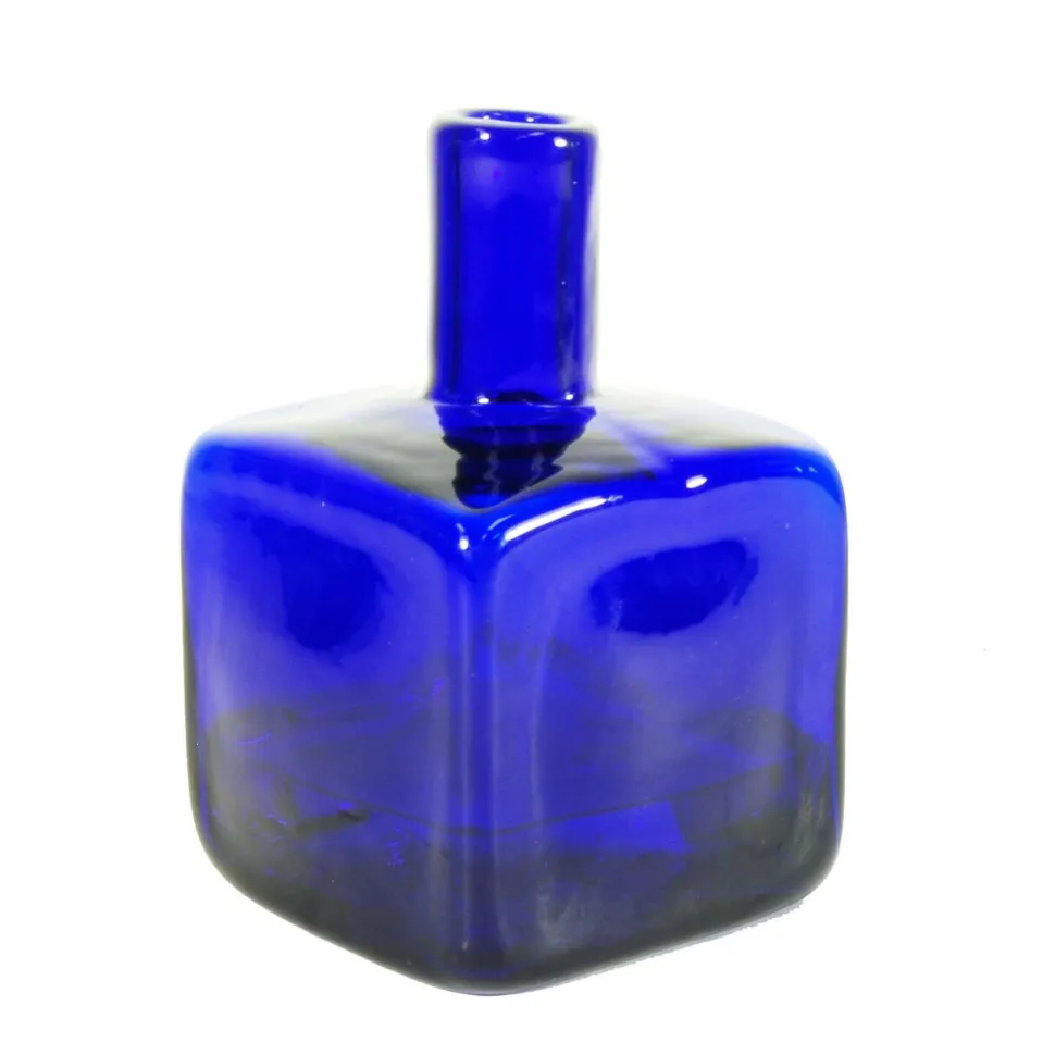 Cobalt Block Bud Vase