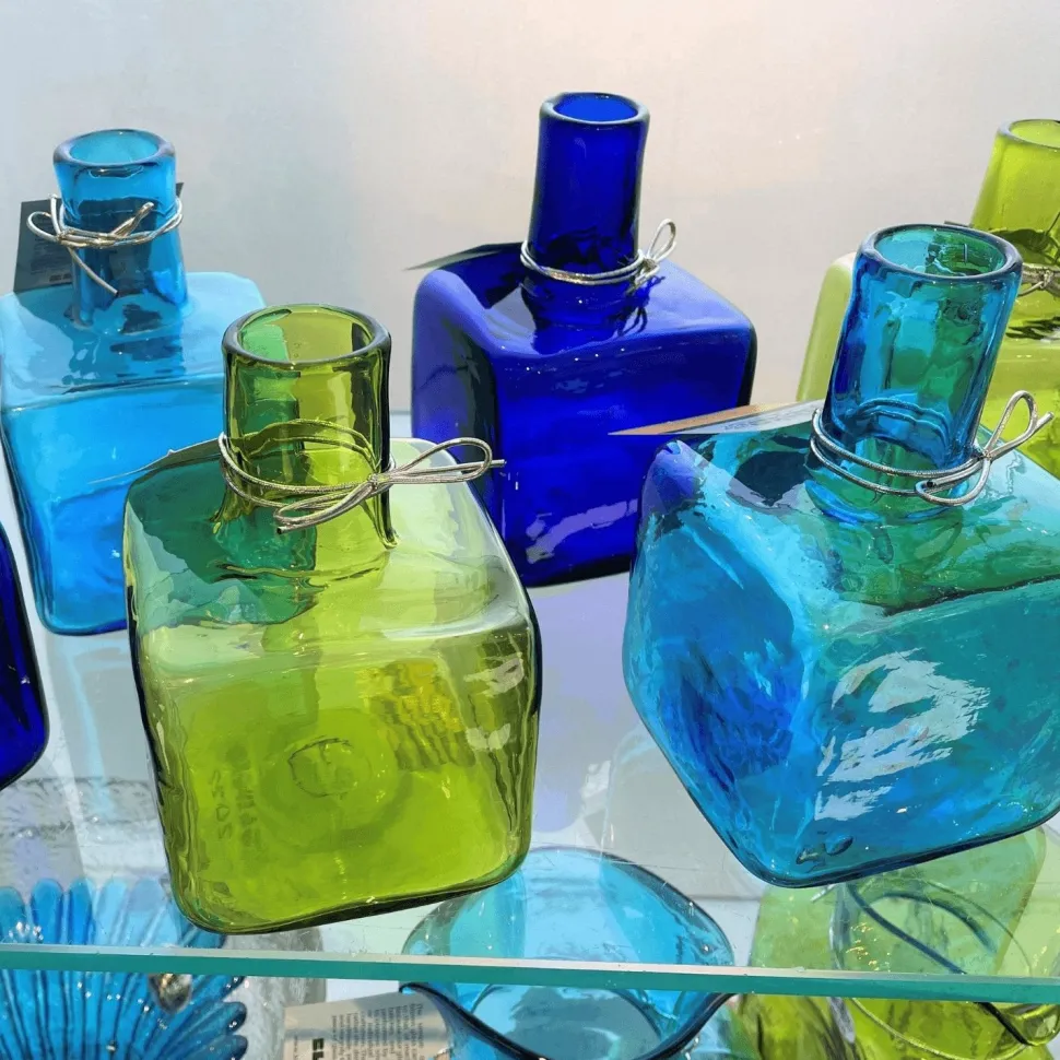Cobalt Block Bud Vase