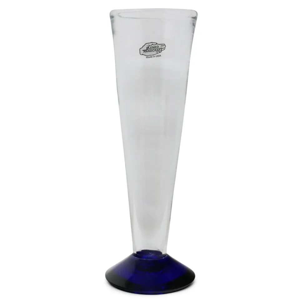 Crystal Pilsner with Cobalt Foot