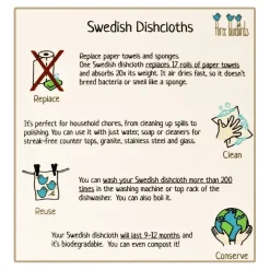 Eco-friendly Swedish Dishcloth - Cat and Bird