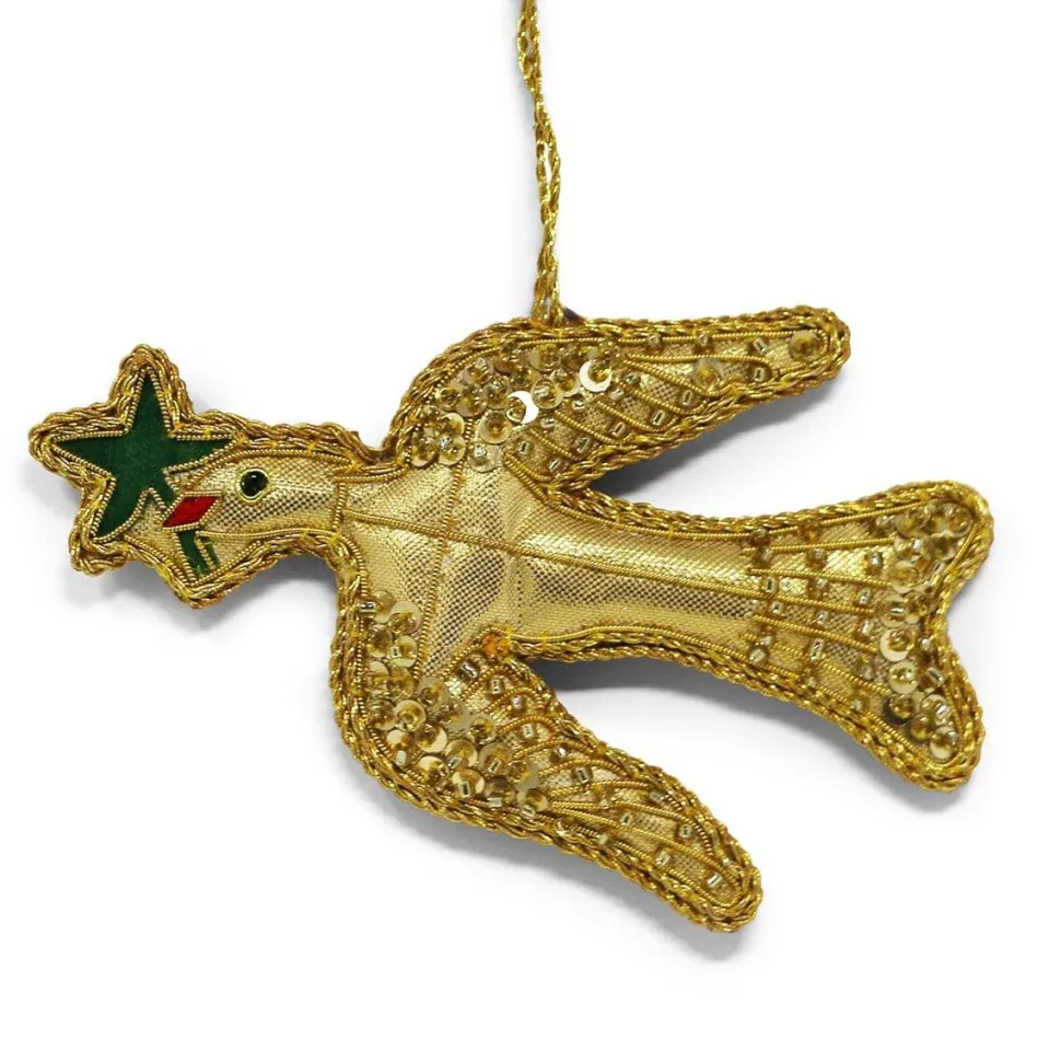 Embroidered Dove of Peace Ornament