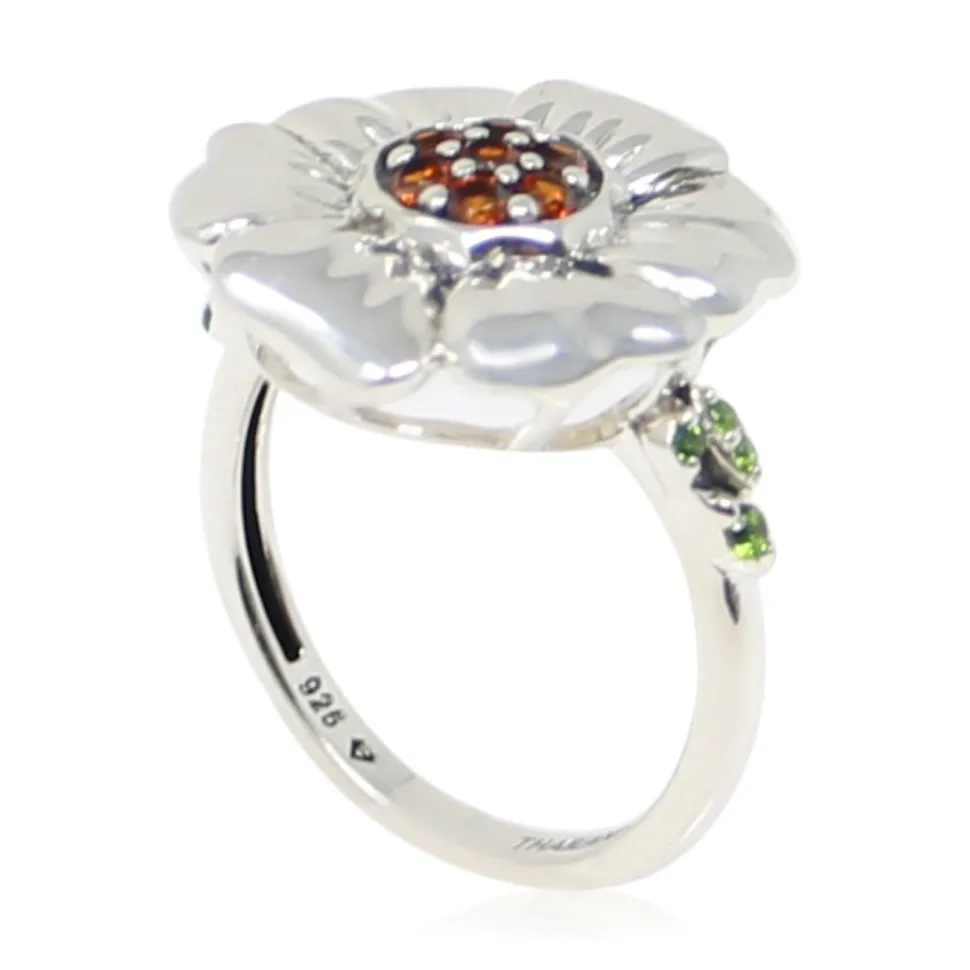 Front Parlor Garnet Sterling Silver Ring