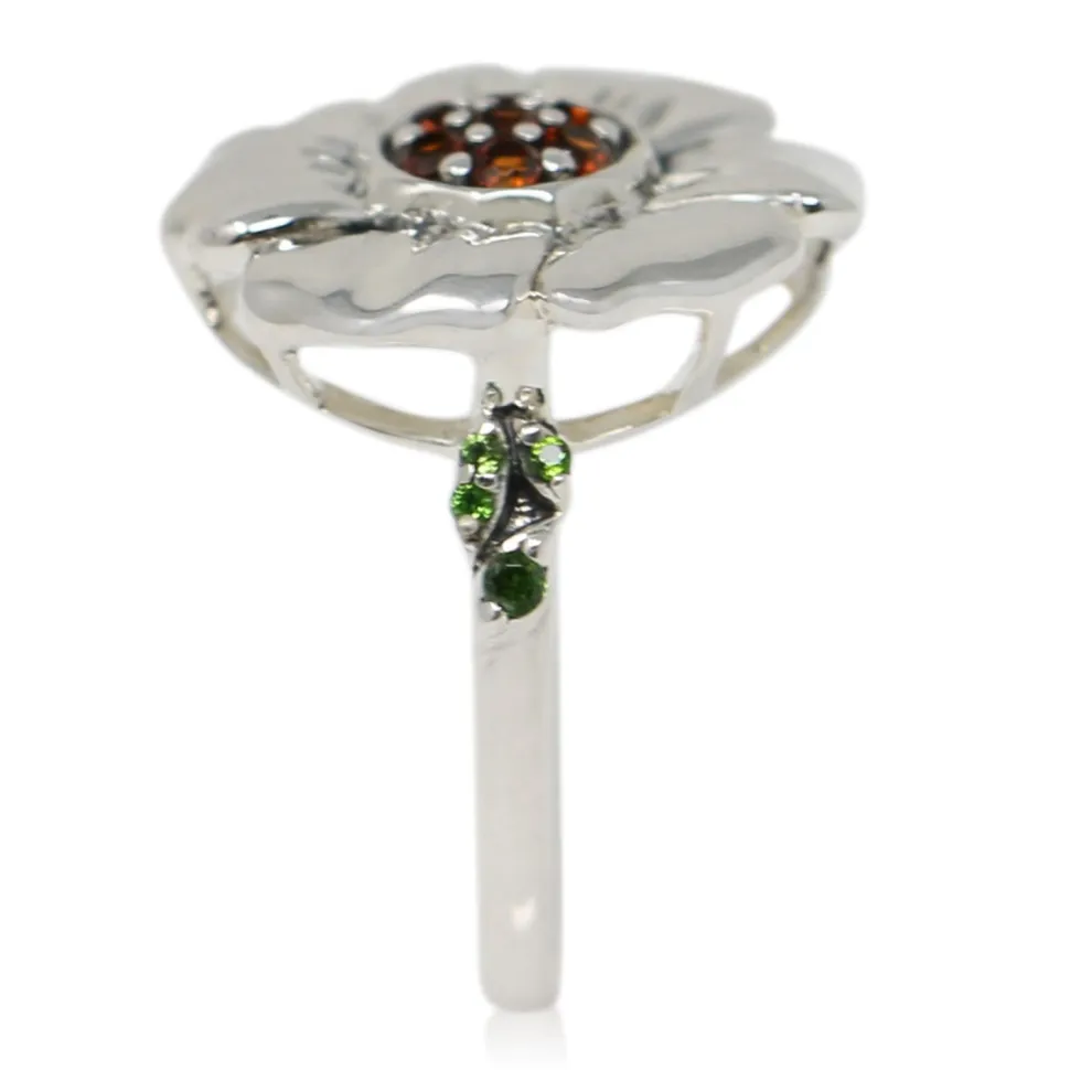 Front Parlor Garnet Sterling Silver Ring