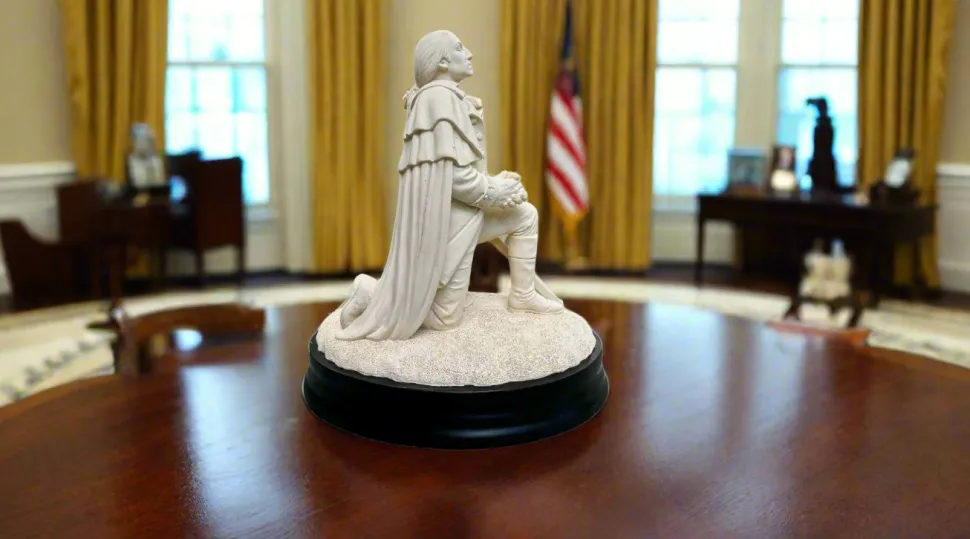 General George Washington Prayer Sculpture