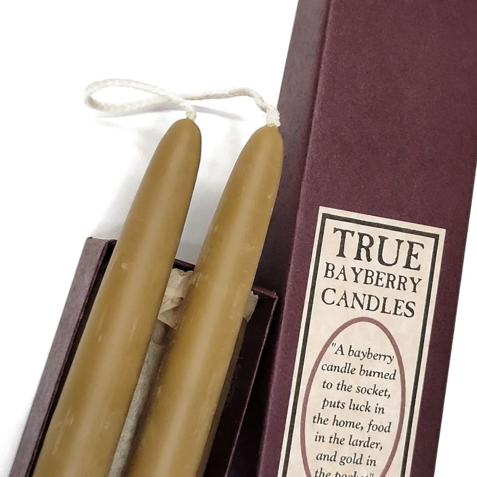 Hand Dipped 8" True Bayberry Candles