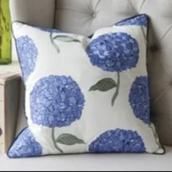 Hydrangea Coastal Indoor Outdoor Pillow