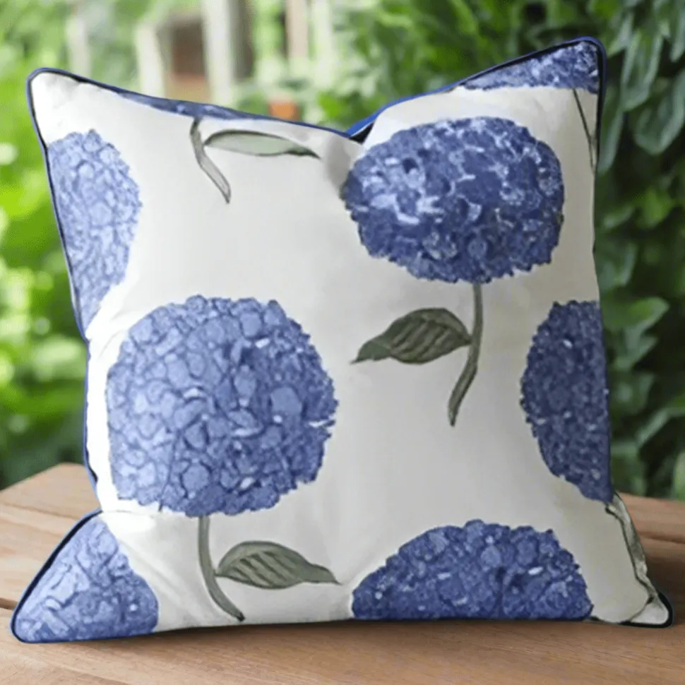 Hydrangea Coastal Indoor Outdoor Pillow