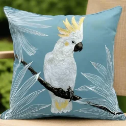 Indoor Outdoor Cockatoo Pillow