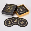 Leather Coasters - Boxed Set of Four - Black