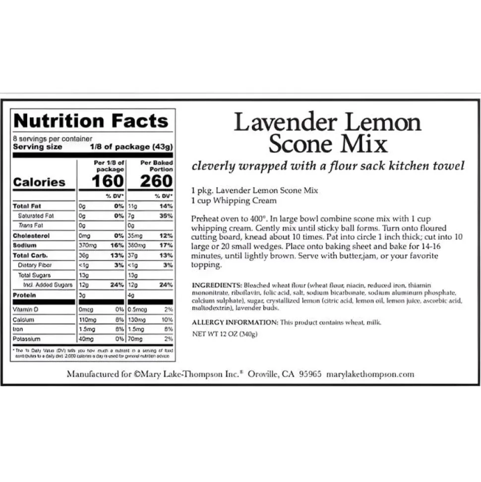 Mount Vernon Lavender Lemon Scone Mix