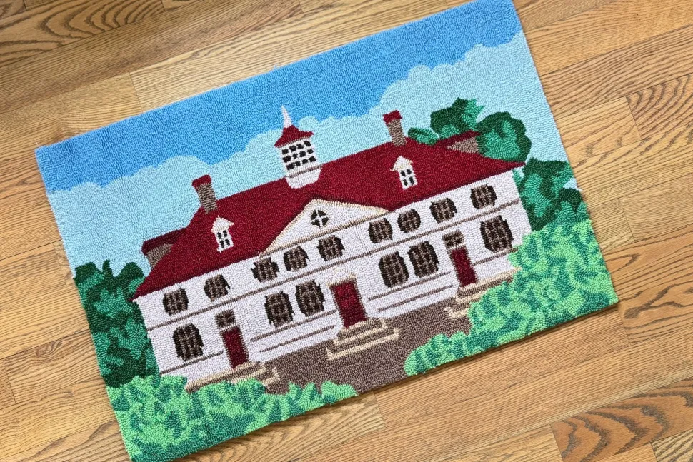 Mount Vernon Mansion Hooked Rug