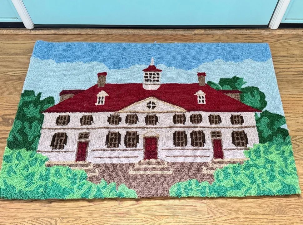 Mount Vernon Mansion Hooked Rug