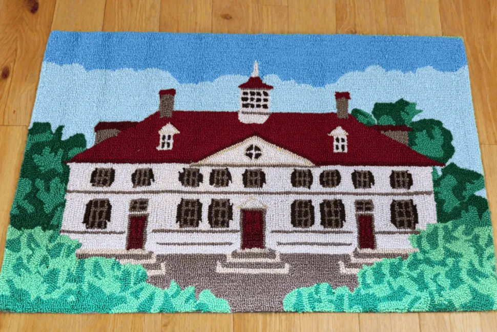 Mount Vernon Mansion Hooked Rug