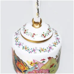 MV Ornament Collection - Porcelain Tobacco Leaf Cylinder