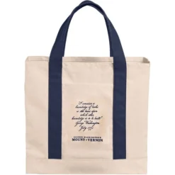 Navy Blue George Washington Book Tote - Navy or Red