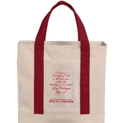 Navy Blue George Washington Book Tote - Navy or Red