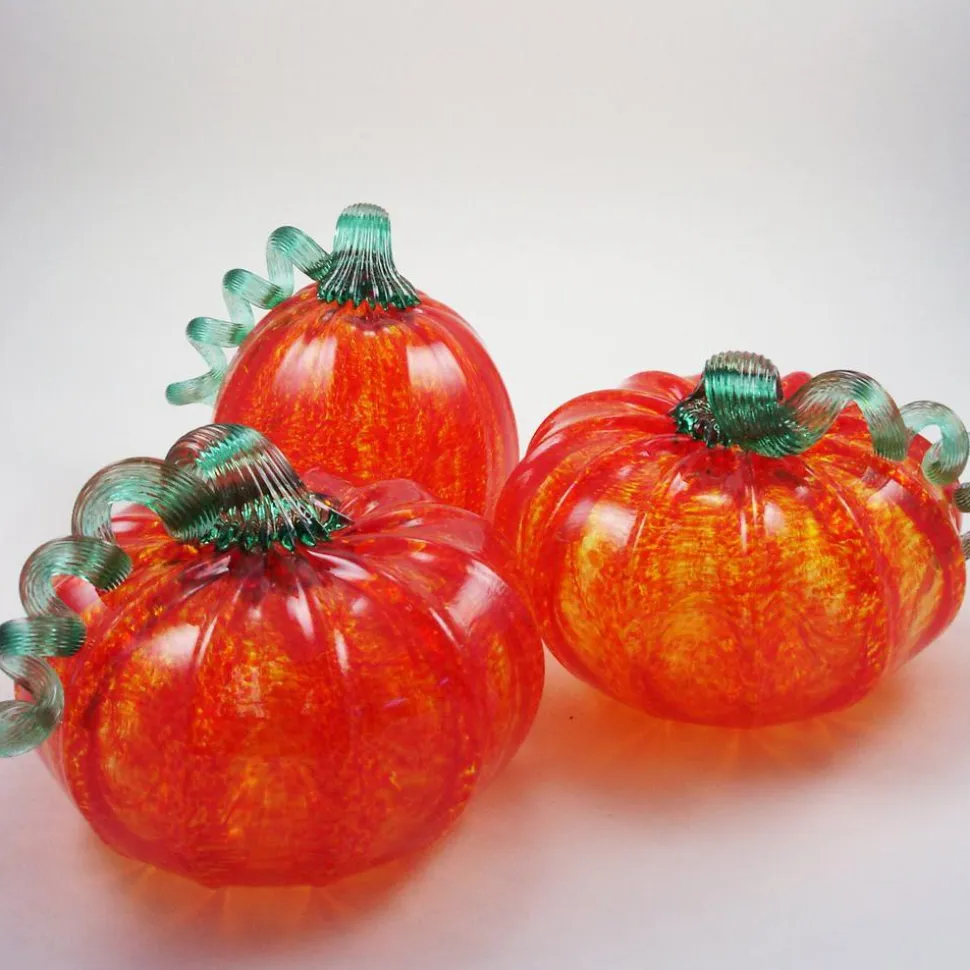 Orange Glass Pumpkin - Luke Adams - Three Sizes