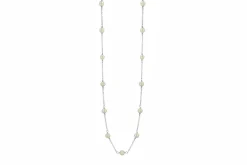 Pearl Station Sterling Necklace