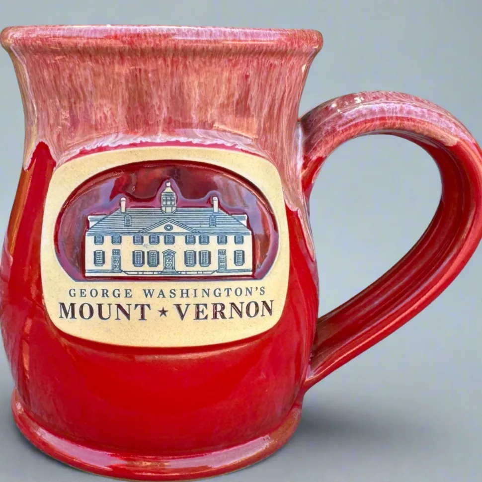Red Mount Vernon Tall Belly Mug - Made In USA
