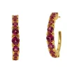 Rhodalite Garnet Hoop Earrings