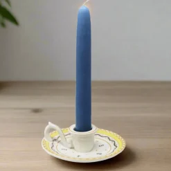 Ribbons and Cornflower Chamberstick