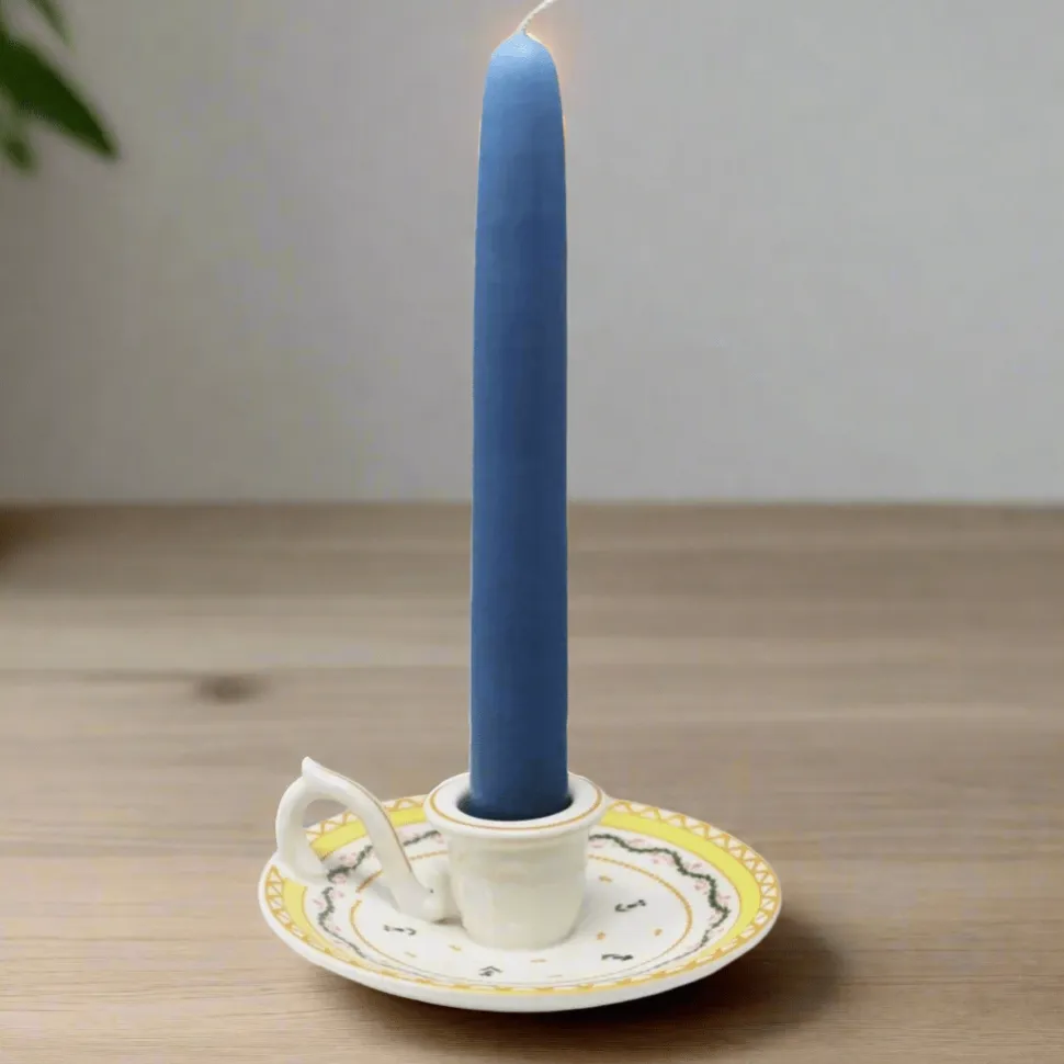 Ribbons and Cornflower Chamberstick