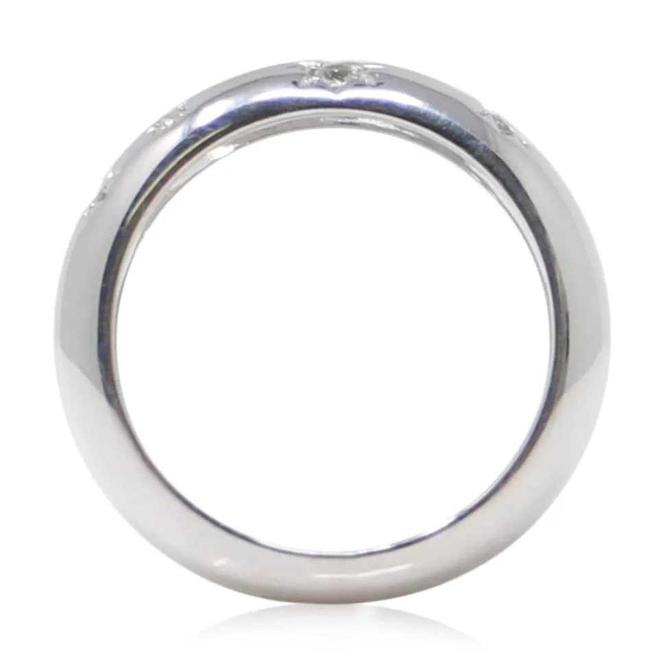 Sterling Silver and White Topaz Ring Star