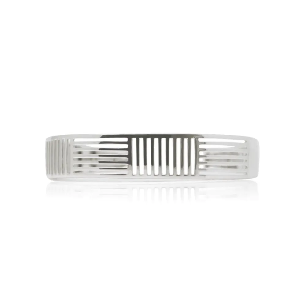Sterling Silver Shutter Cuff Bracelet