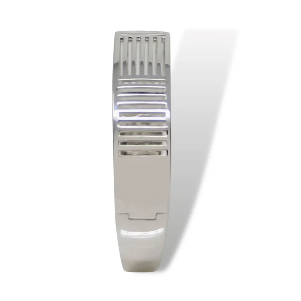 Sterling Silver Shutter Cuff Bracelet