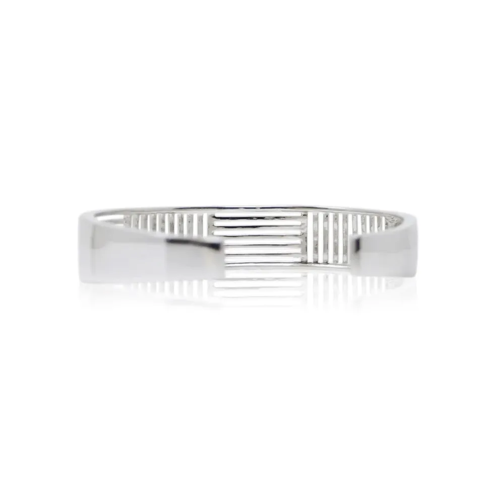 Sterling Silver Shutter Cuff Bracelet