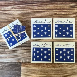 Stone Coaster Set of Four - Commander In Chief Design