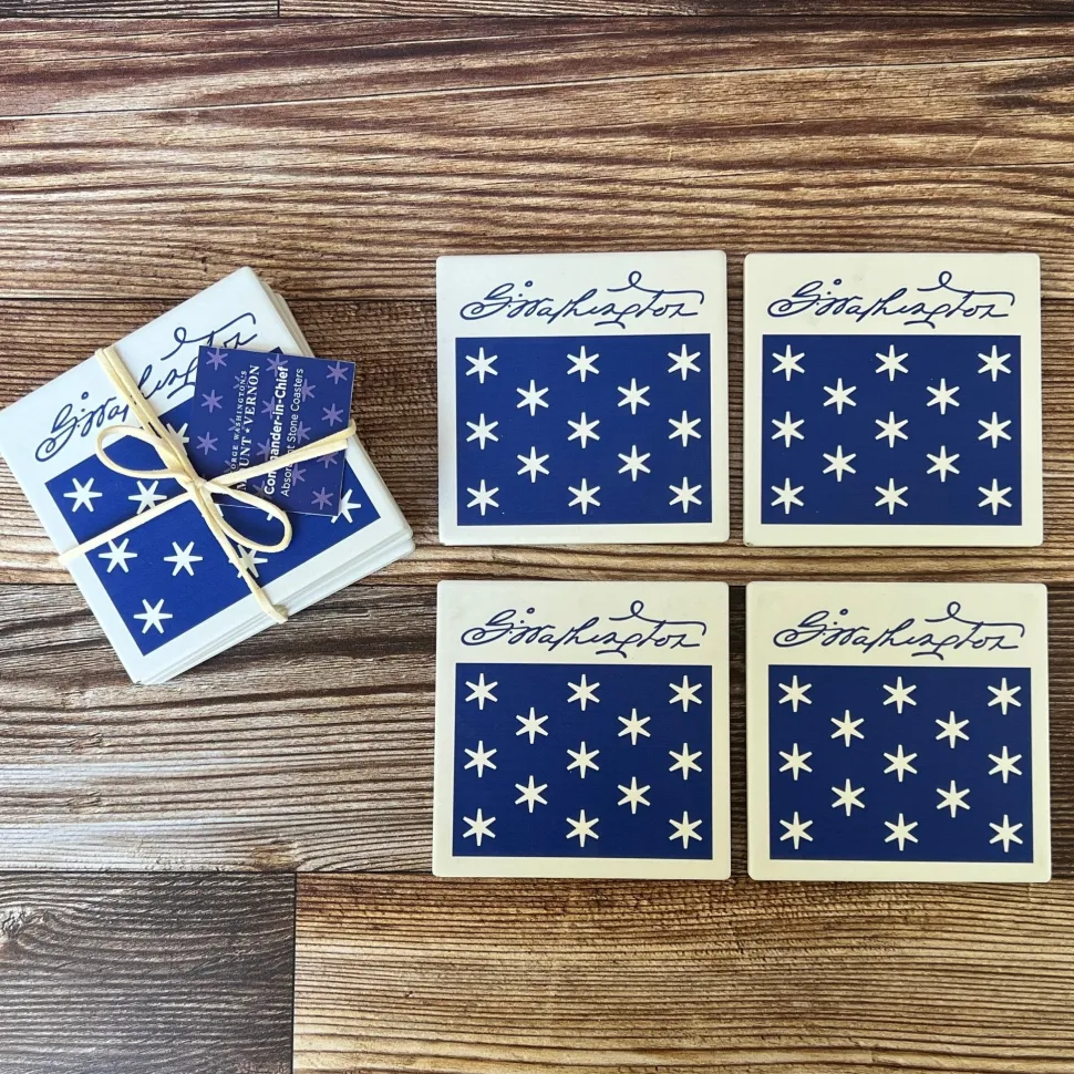 Stone Coaster Set of Four - Commander In Chief Design