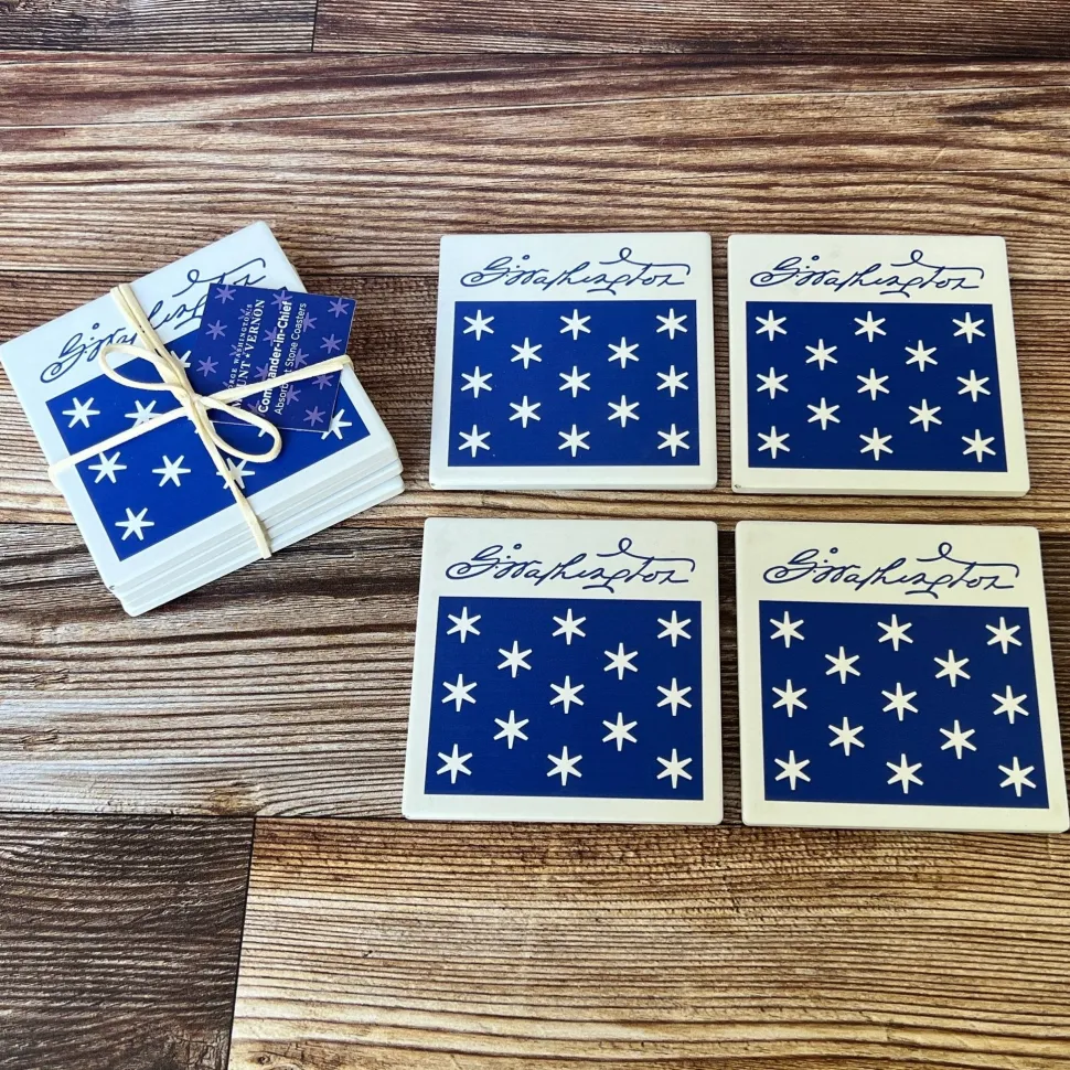 Stone Coaster Set of Four - Commander In Chief Design