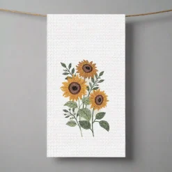 Sunflower Waffle Weave Towel