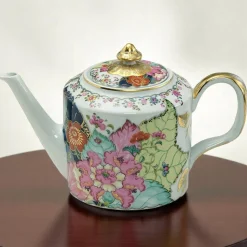 Tobacco Leaf Fine Hard Porcelain Teapot