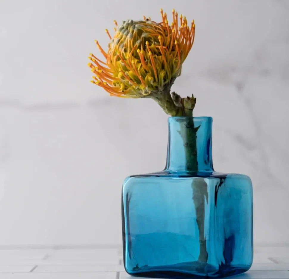 Turquoise Block Bud Vase